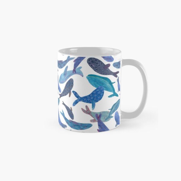 Patterned whales Classic Mug