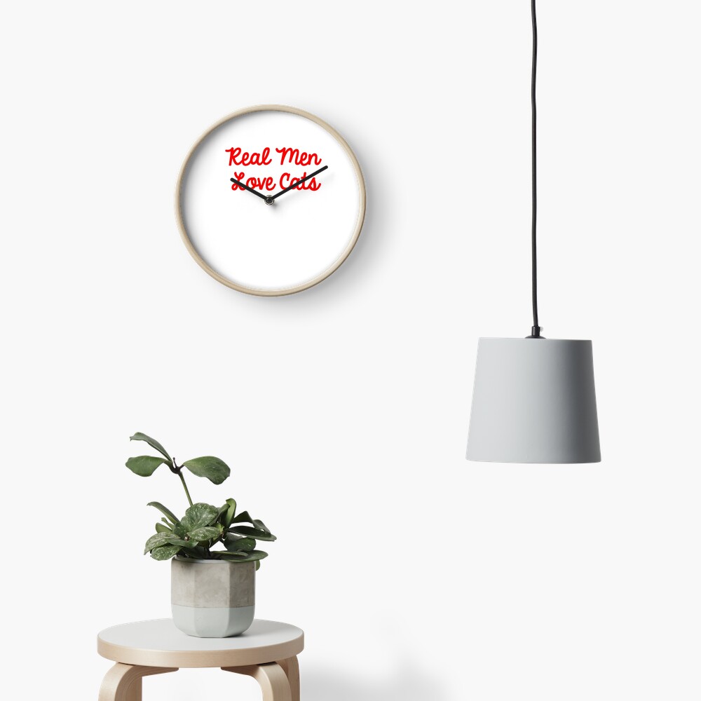 Real Men Love Cats Clock