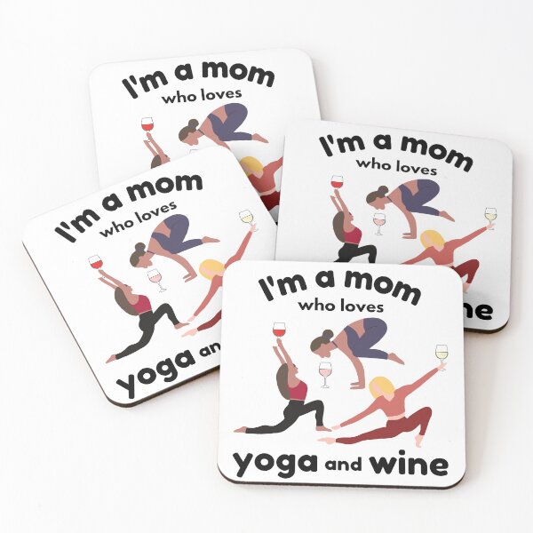Item preview, Im a Mom Who Loves Yoga and Wine designed and sold by Orchyd.