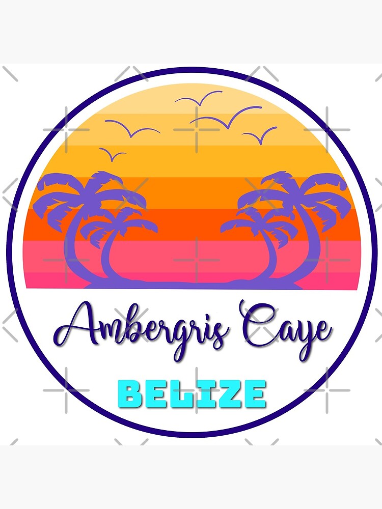 Ambergris Caye Belize Island Beach Sunset Palm Tree Outdoor Surfing Surf Cruise Vacation Gift Ideas by letourneau41