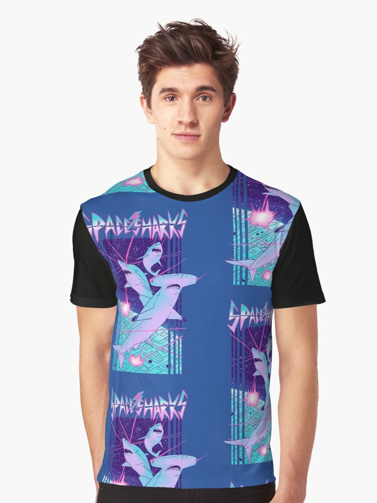 Thumbnail 1 von 5, Grafik T-Shirt, Weltraumhaie! designt und verkauft von wytrab8.