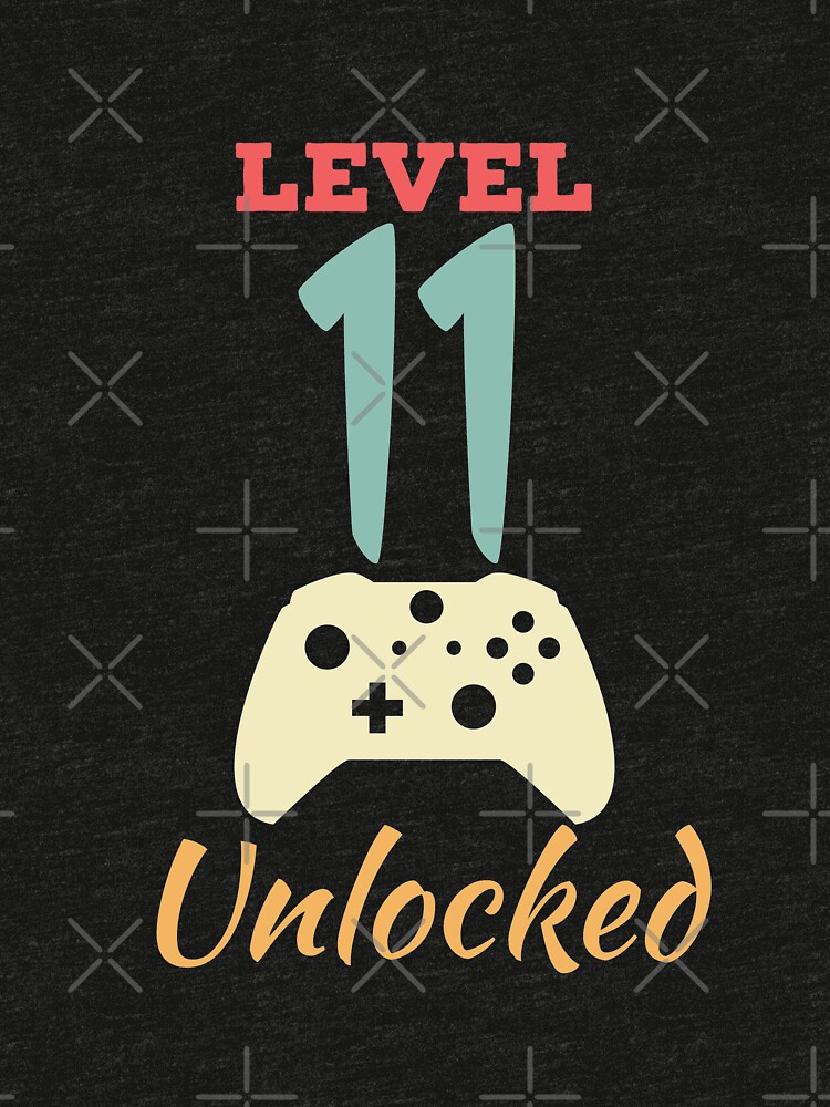 Level 11 Unlocked - 11th vintage Video Games Birthday Gift by karim7