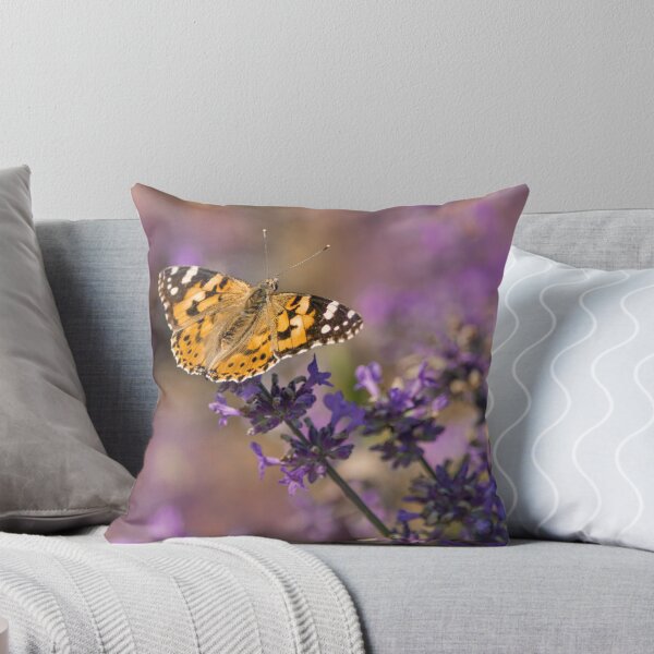 Item preview, The flight of the butterfly Aglaia on the lavender field  designed and sold by ritadilalla.