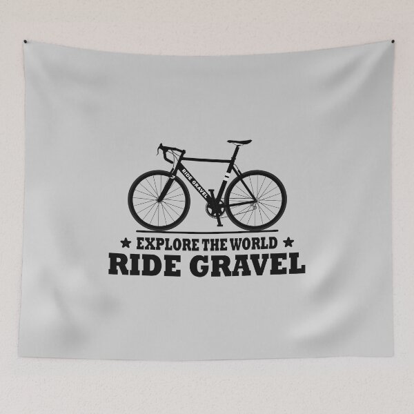 Aperçu de l'œuvre Balade en vélo de gravier Gravel Explorez le monde Cycliste sur route créée et vendue par grinta2021.