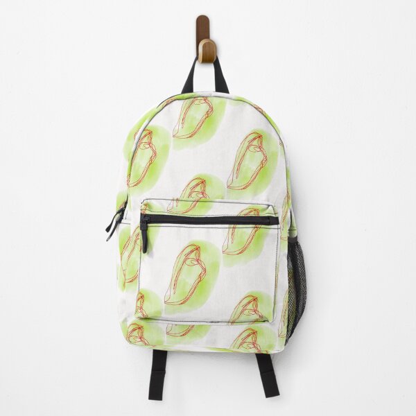 Item preview, A line drawing of a female face with red color and lime green water color over white background designed and sold by FCEalin.