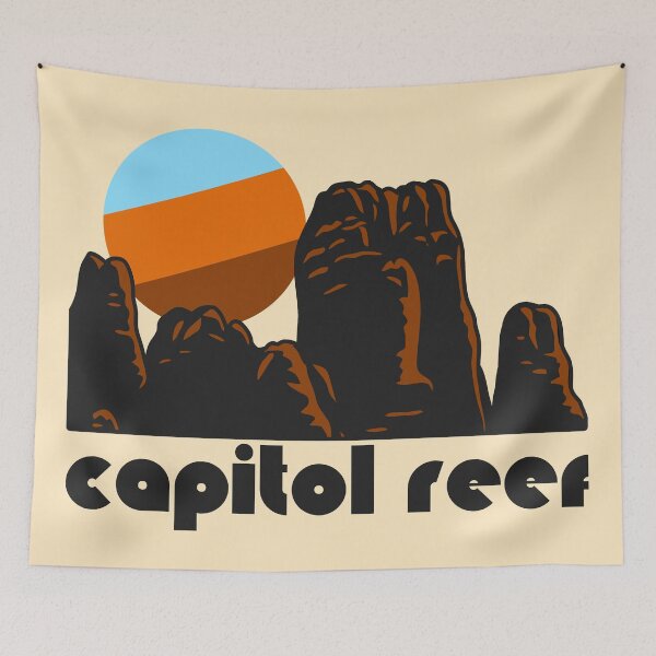 Item preview, Retro Capitol Reef ))(( Tourist Souvenir National Park Design designed and sold by acquiesce13.
