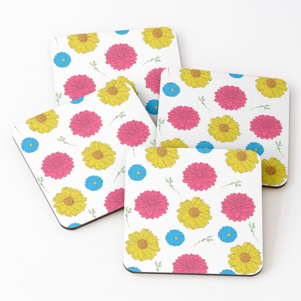 Item preview, Blue, Yellow and Pink Dahlia with foliage designed and sold by VV-2020.