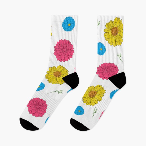 Item preview, Blue, Yellow and Pink Dahlia with foliage designed and sold by VV-2020.