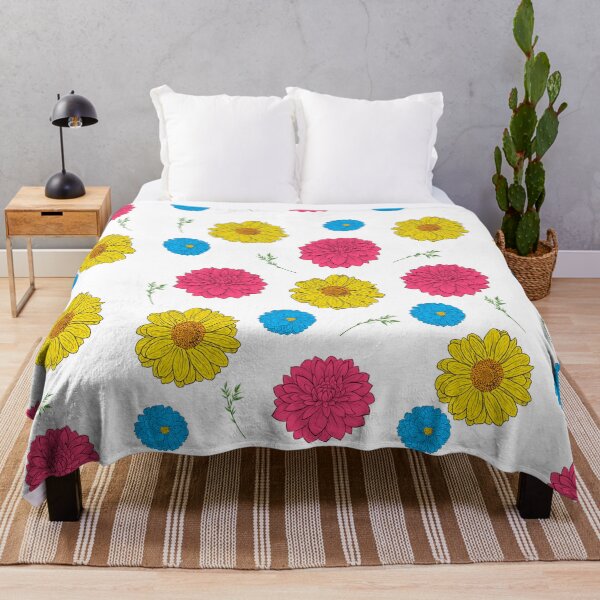 Item preview, Blue, Yellow and Pink Dahlia with foliage designed and sold by VV-2020.