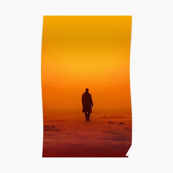 blade runner 2049 orange, las vegas scene wallpaper ryan gosling Poster