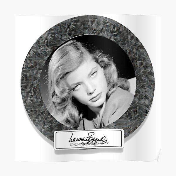 Poster Lauren Bacall Redbubble