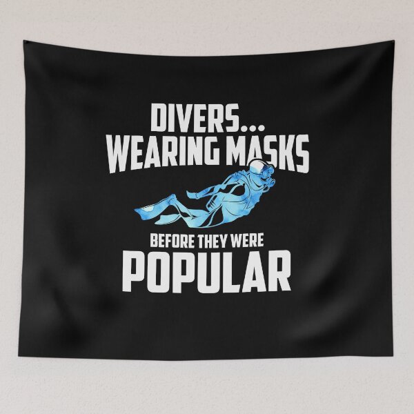 Artikelvorschau, Tauchen - Humorous Wearing Mask Scuba Diver entworfen und verkauft von Dressed For Duty.