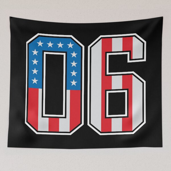 Item preview, Vintage Number 6 American Classy Number six United States Flag designed and sold by Urosek.