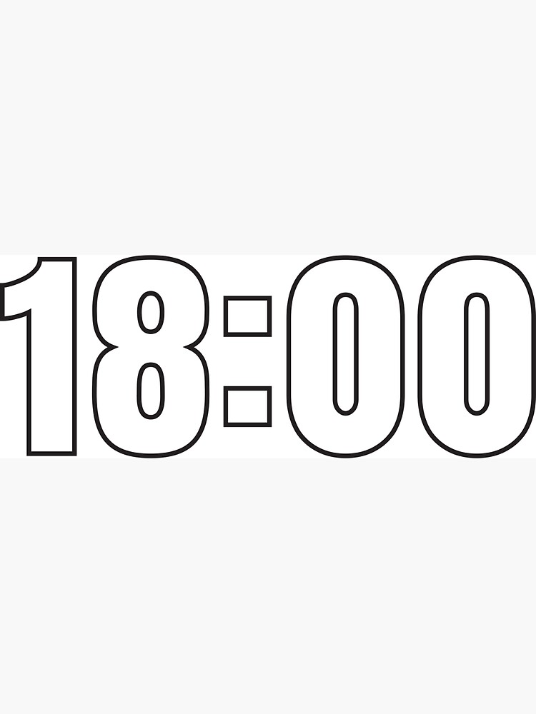 18 00 Time 24 Hours 6pm