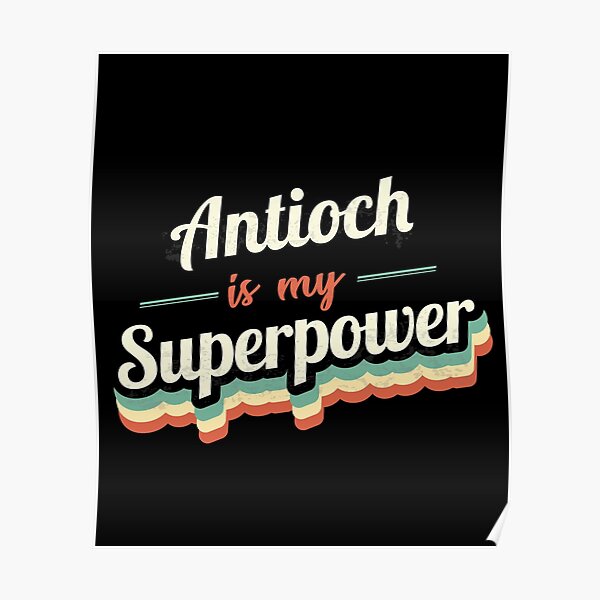 Vintage 70s 80s Style Antioch Poster