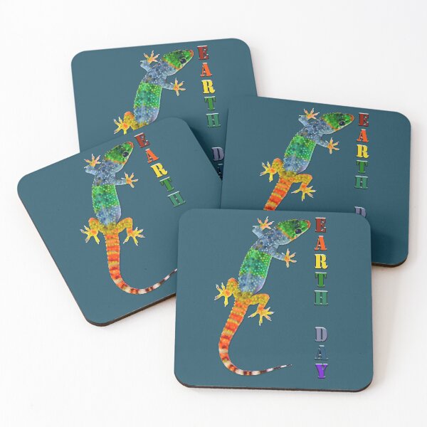 Item preview, ZenPetz Rainbow Colored Gecko for Earth Day, April 22, 2021 designed and sold by itsashorething.