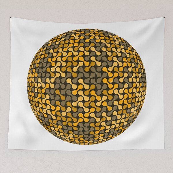 Item preview, Metaballs Pattern Sphere (Gold) designed and sold by John Uttley.