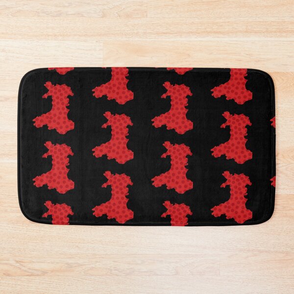 Item preview, Wales outline red dots on red  designed and sold by Louisa Powell.