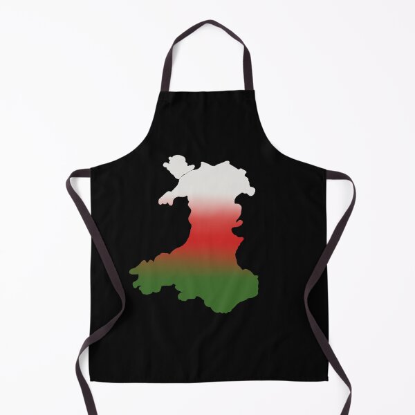 Item preview, Wales outline white red and green stripes designed and sold by Louisa Powell.