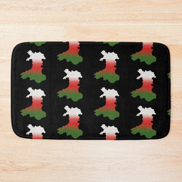 Item preview, Wales outline white red and green stripes designed and sold by Louisa Powell.