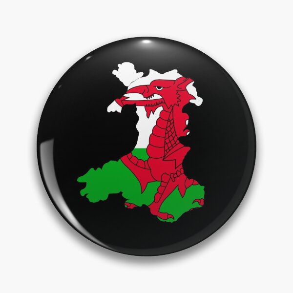 Item preview, Wales outline with flag designed and sold by Louisa Powell.