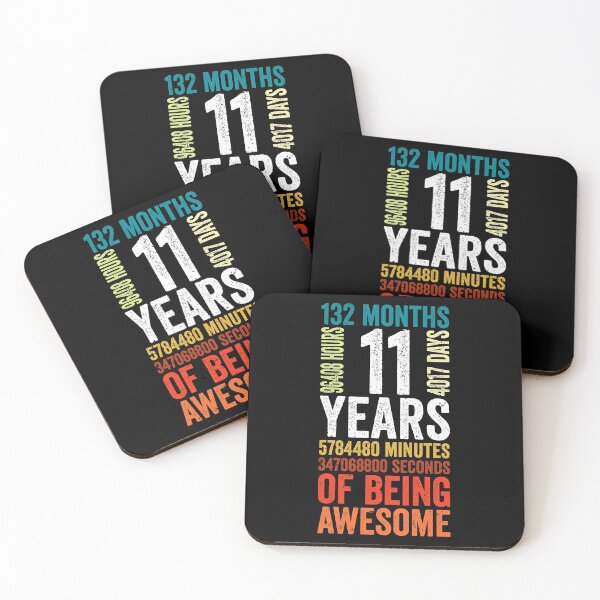 Item preview, 11th anniversary gift, 11th wedding anniversary, kids birthday gift designed and sold by T-DESIGNEDZ.