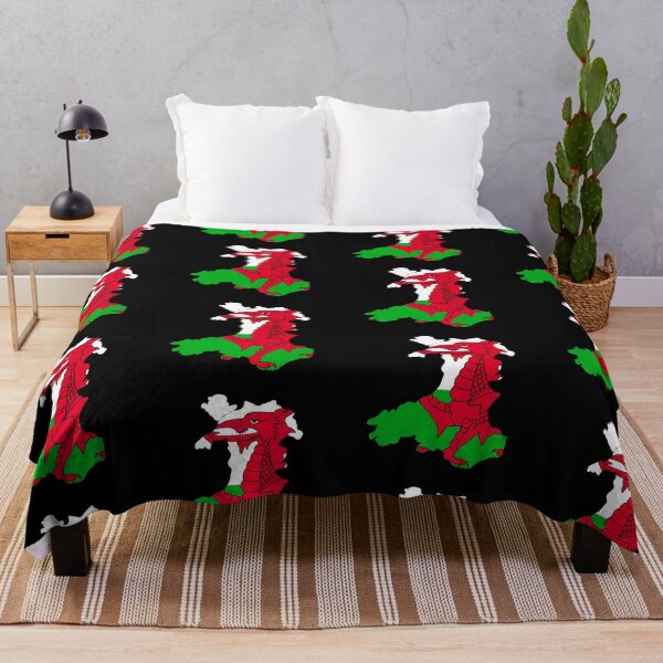 Item preview, Wales outline with flag designed and sold by Louisa Powell.