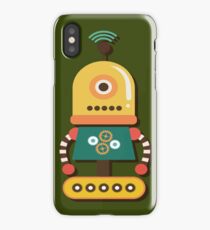 Quirky Retro Wind-up Robot Toy iPhone Case