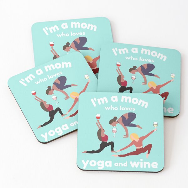 Item preview, Im a Mom Who Loves Yoga and Wine designed and sold by Orchyd.