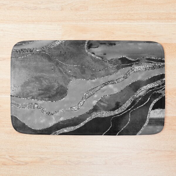 Item preview, Gray Black White Marble Agate Silver Glam #1 (Photo of Glitter Only - Not Reflective) designed and sold by Anita's & Bella's Art.