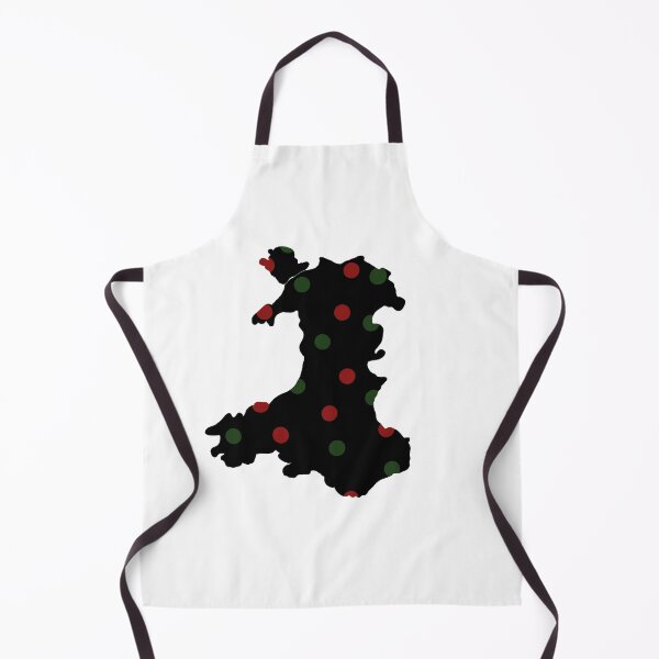 Item preview, Wales outline with red and green dost on black designed and sold by Louisa Powell.