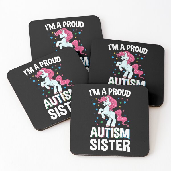 Item preview, I'm a Proud Autism Sister Cute Unicorn Rainbow Autism Day designed and sold by Artsy Apparels.
