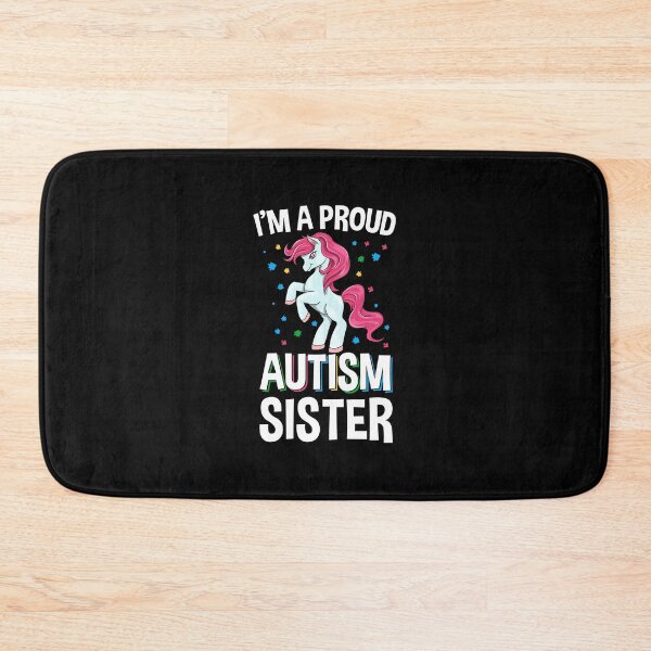 Item preview, I'm a Proud Autism Sister Cute Unicorn Rainbow Autism Day designed and sold by Artsy Apparels.