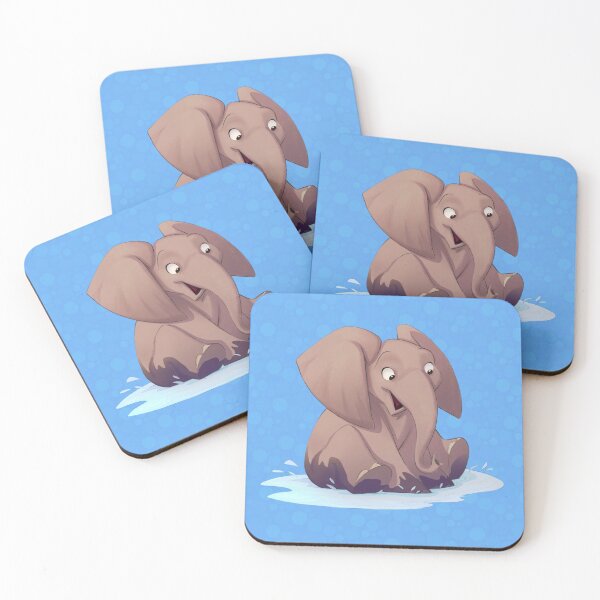 Item preview, Baby African elephant playing in a puddle designed and sold by PaulaBS.