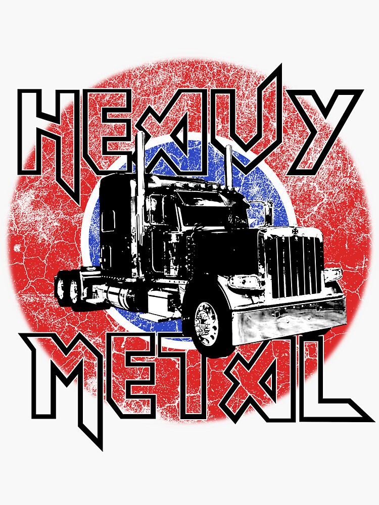 "Heavy metal truck logo" Sticker for Sale by SouthernDoom Redbubble