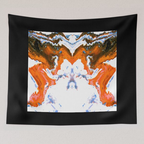 Item preview, Orange, Blue, and White Abstract designed and sold by Latorih10.