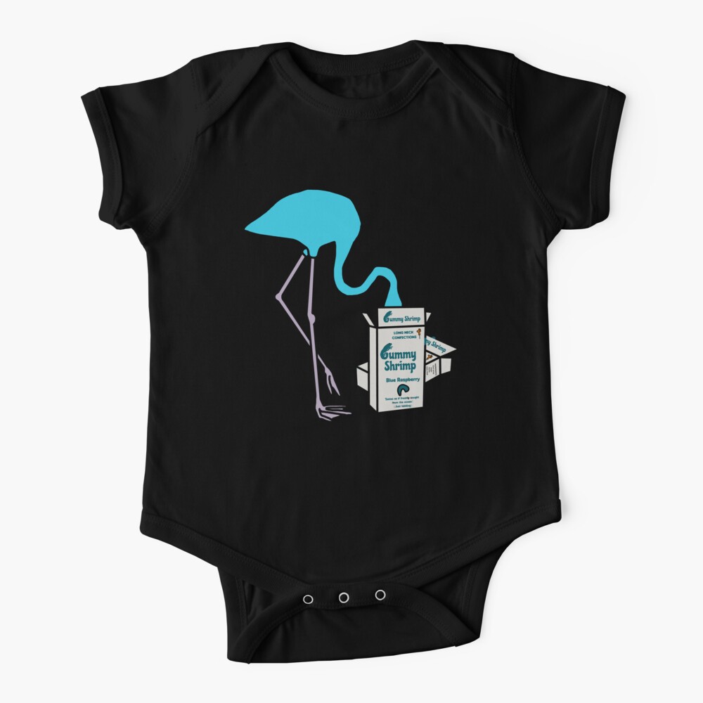 Blauer Flamingo Babystrampler