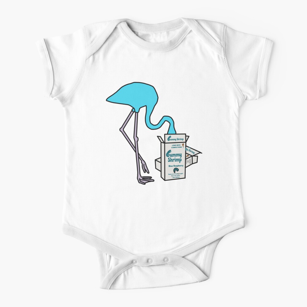 Blauer Flamingo Babystrampler