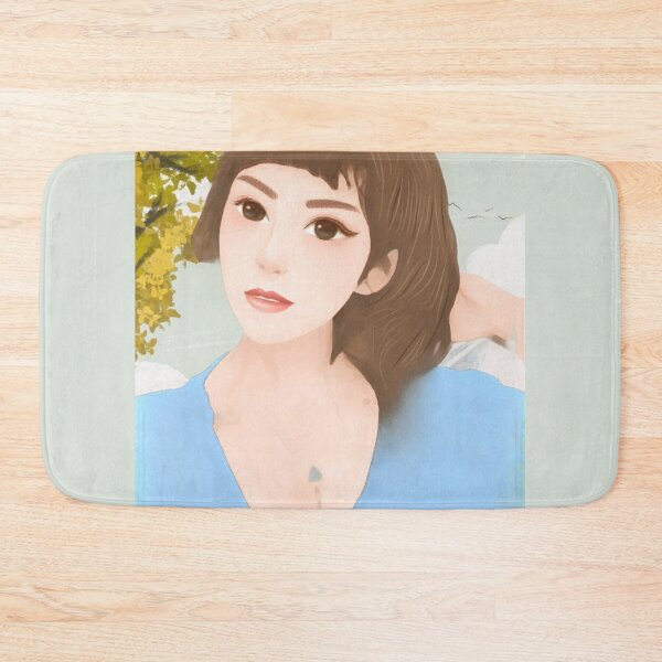 Item preview, Beautiful canvas in women's watercolor with beautiful eyes and sky blouse designed and sold by chicsignzodiac.