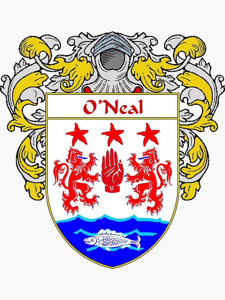 o-neal-coat-of-arms-o-neal-family-crest-sticker-by-irisharms