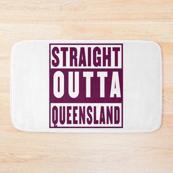 Item preview, straight outta queensland - white designed and sold by fooleproof.