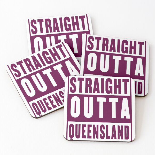 Item preview, straight outta queensland - white designed and sold by fooleproof.