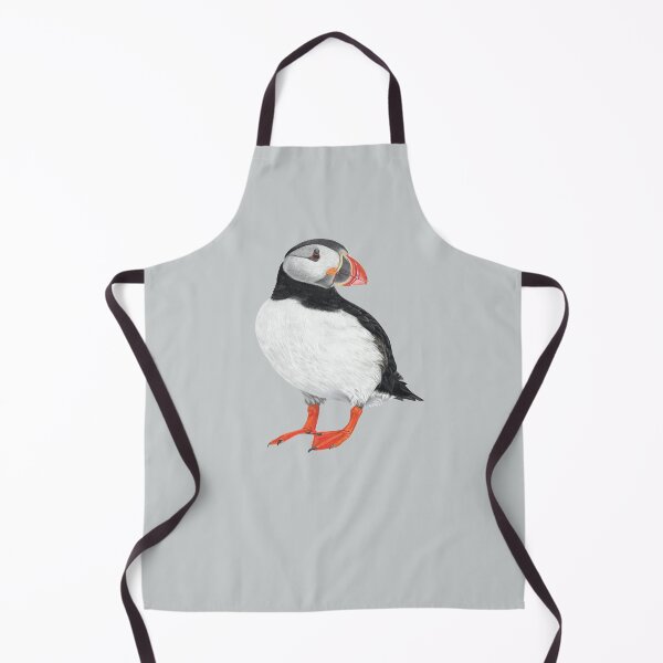Item preview, Puffin pastel art on grey background designed and sold by IslesArt.