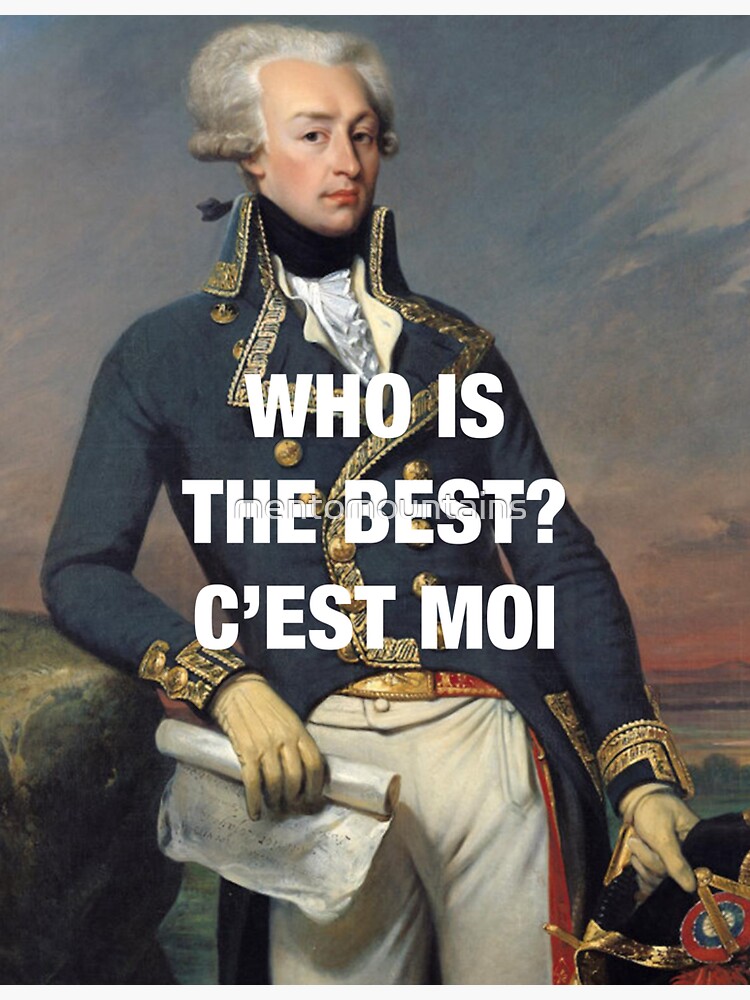 Lafayette — C'est Moi Sticker for Sale by mentomountains