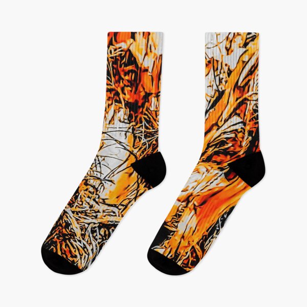 Item preview, Palm Peeling Bark Orange, Black And White designed and sold by Designs By YL.