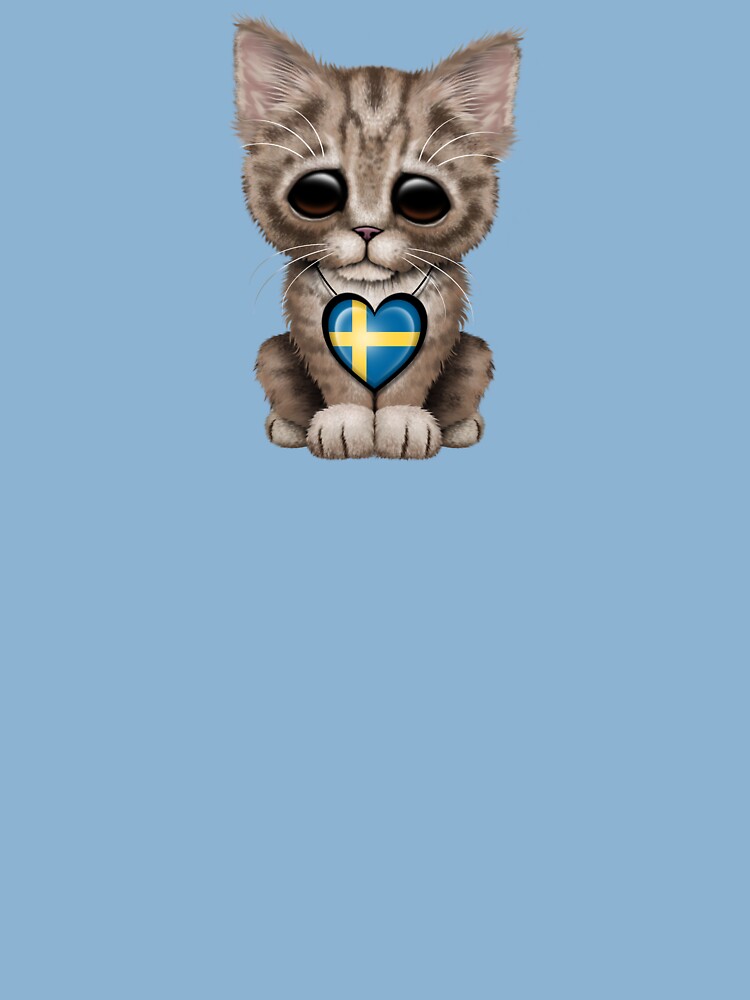 Cute Kitten Cat With Swedish Flag Heart Baby One Piece By Jeffbartels Redbubble Cute Kitten Cat With Swedish Flag Heart Baby One Piece By Jeffbartels Redbubble