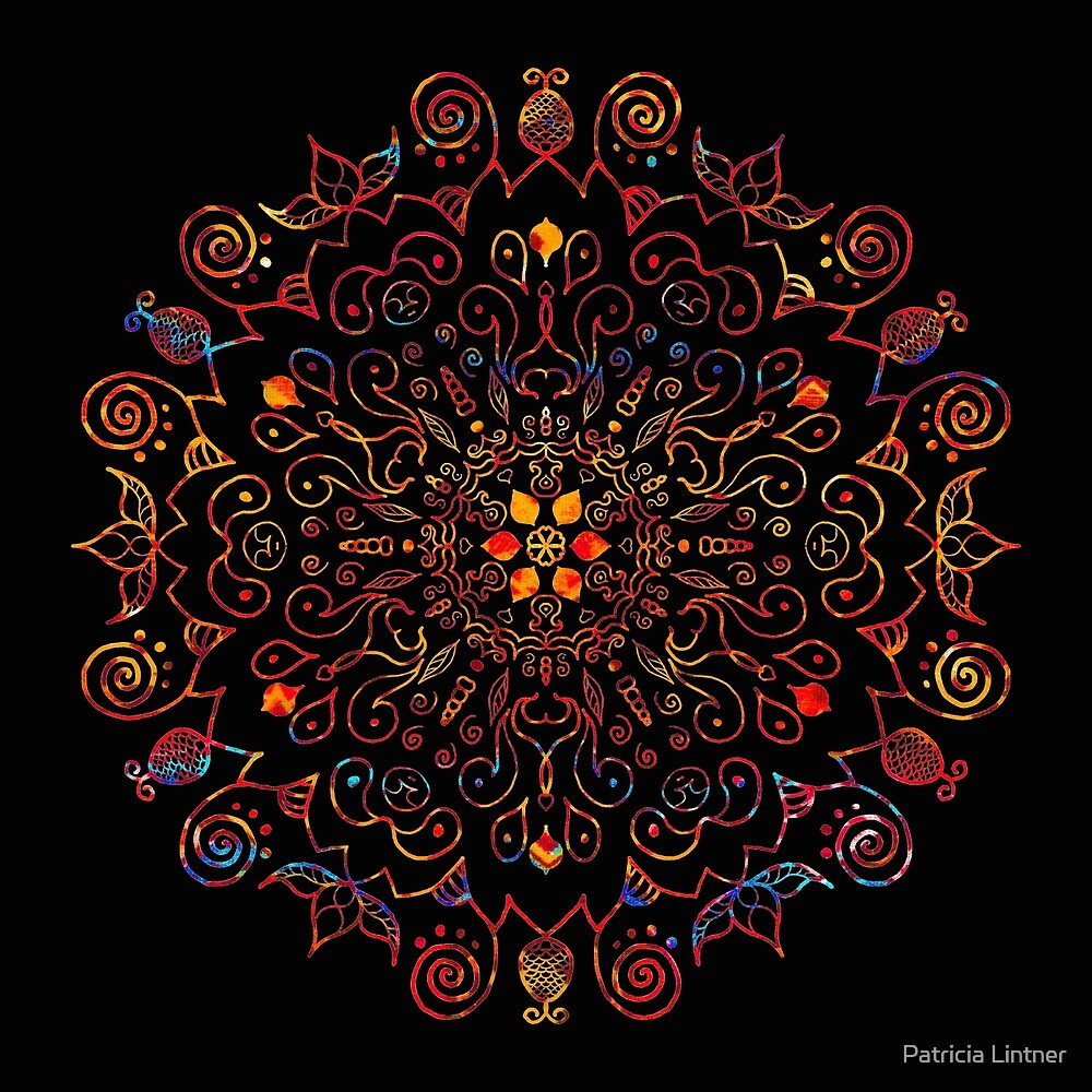 Mandala with Black Background