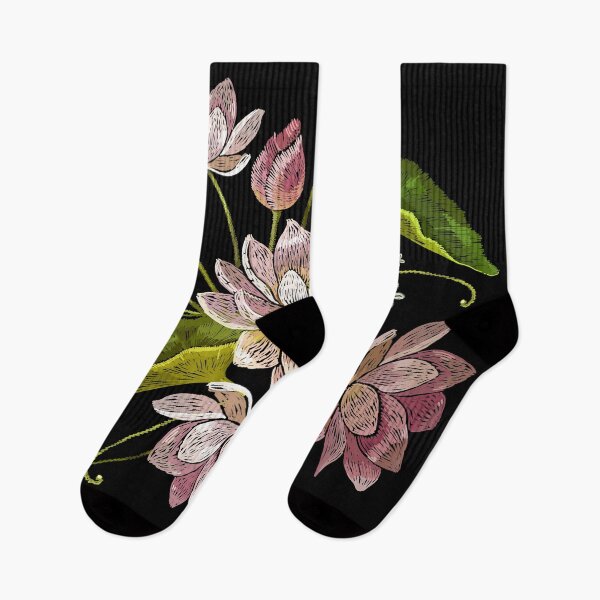 Item preview, LOTUS FLOWER EMBROIDERY designed and sold by Caroodoo.