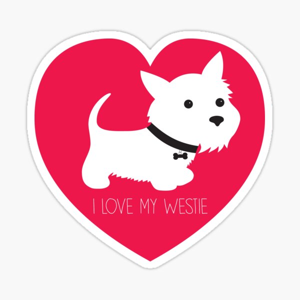 I Love My Westie_Copyright © BonniePortraits on Redbubble.com Sticker