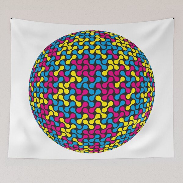 Item preview, CMYK Metaballs Pattern Sphere designed and sold by John Uttley.